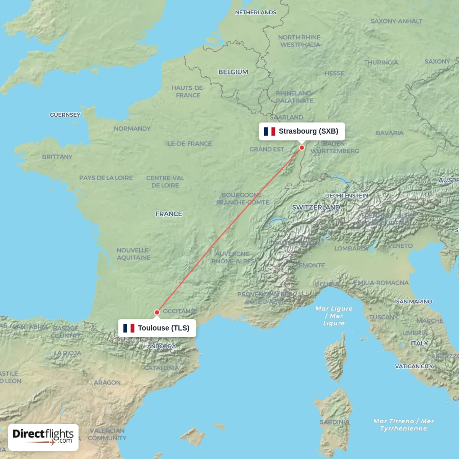 TLS - SXB route map
