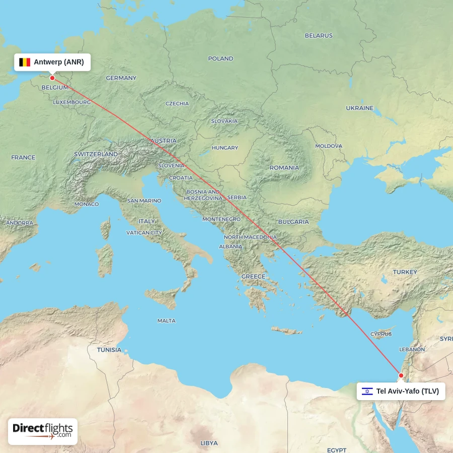 TLV - ANR route map