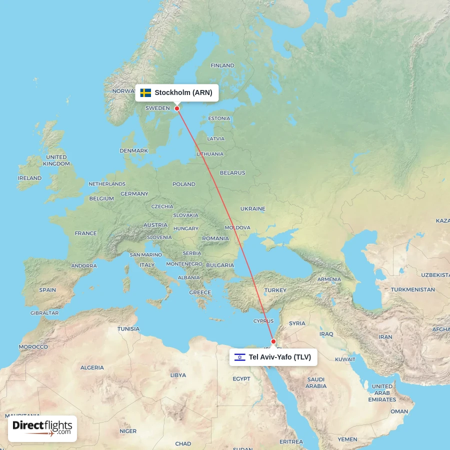 TLV - ARN route map