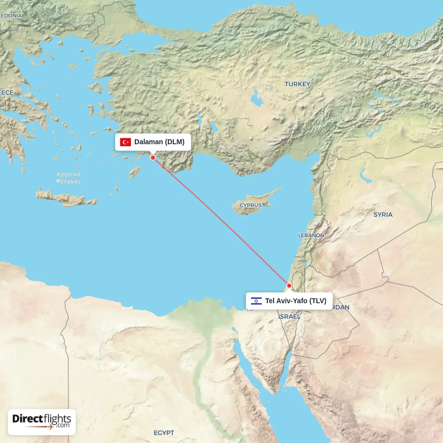 TLV - DLM route map