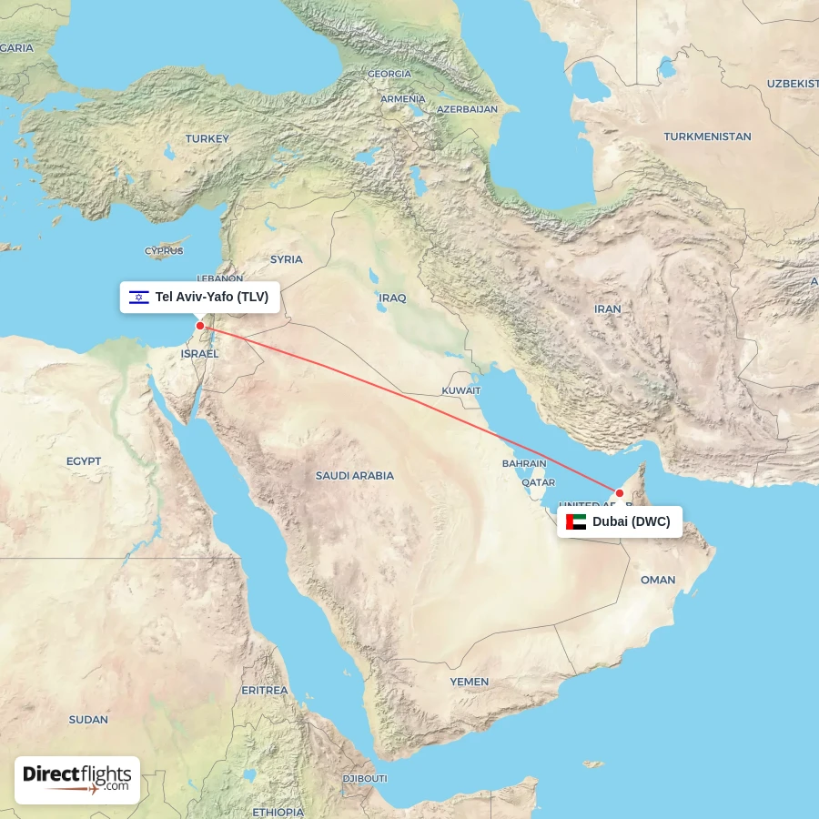 TLV - DWC route map
