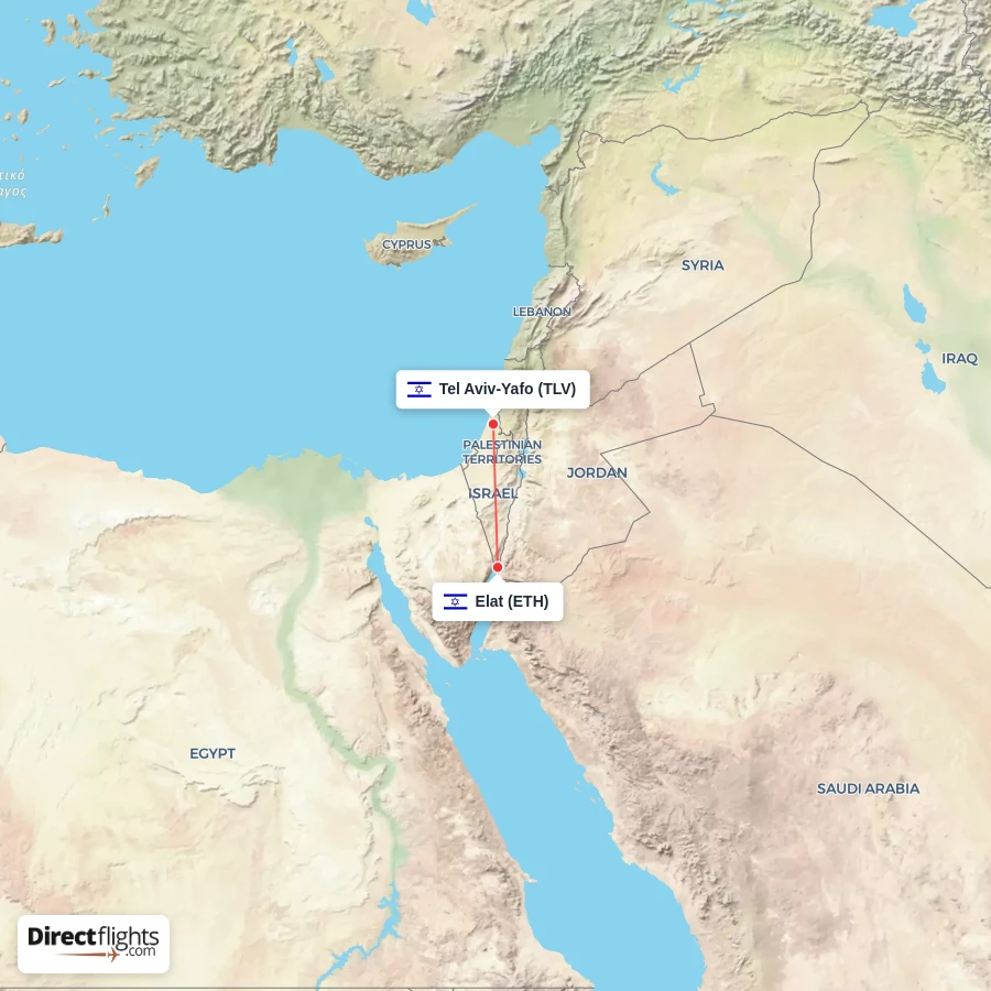 TLV - ETH route map
