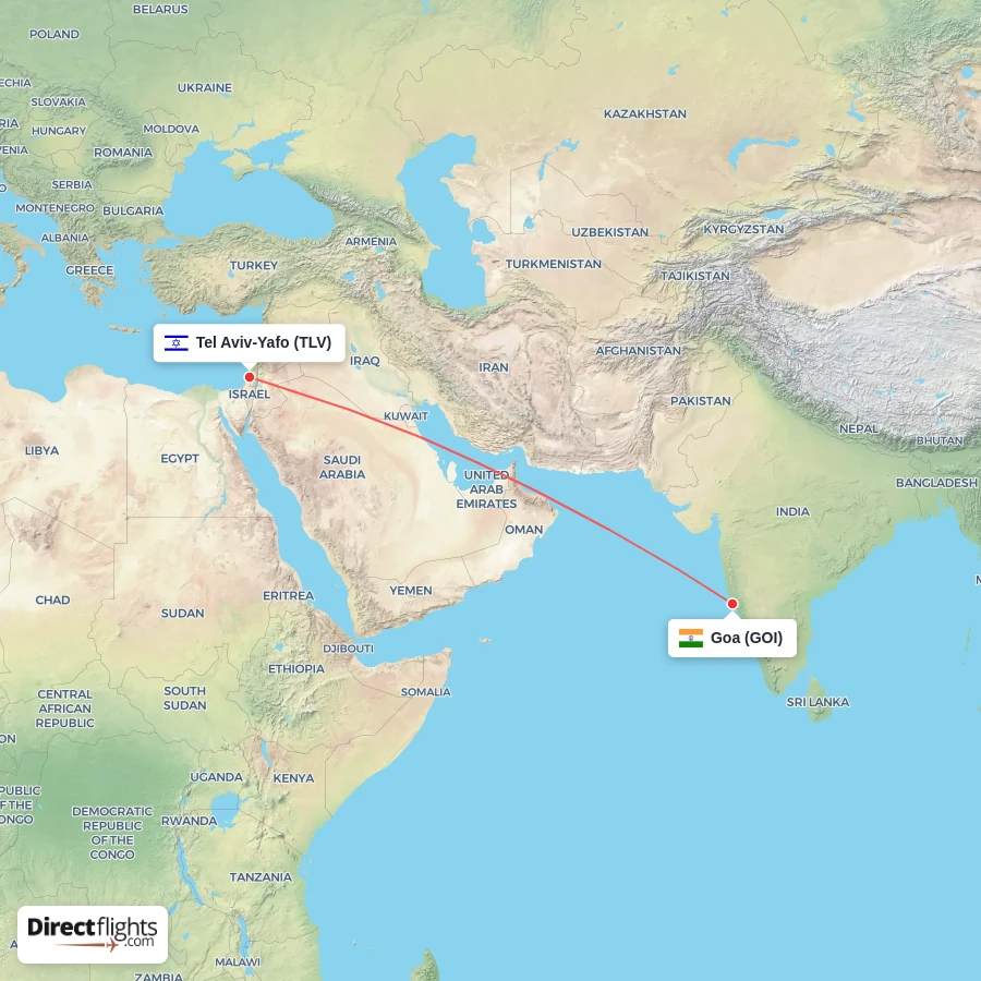 TLV - GOI route map