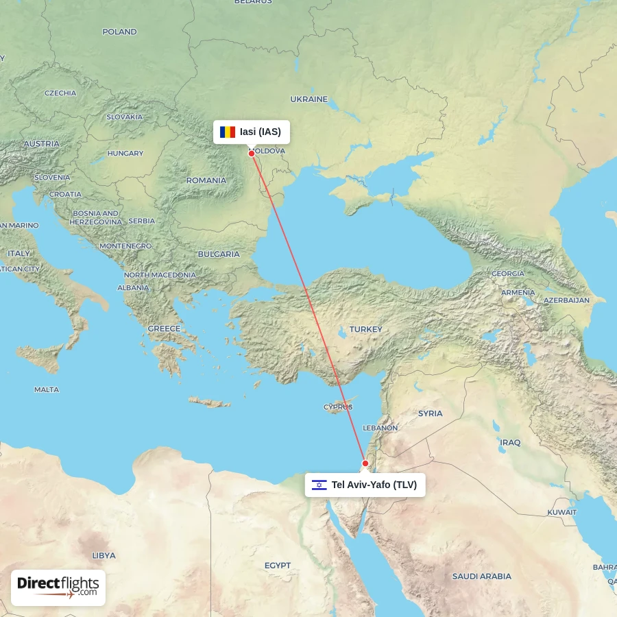 TLV - IAS route map