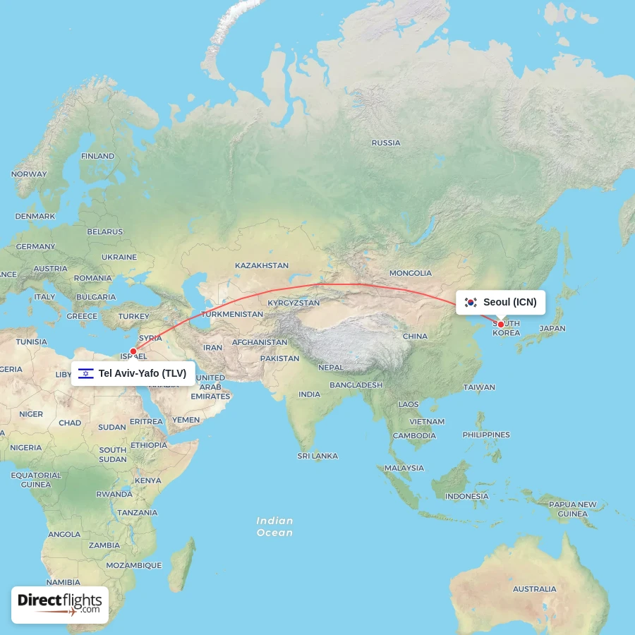 TLV - ICN route map