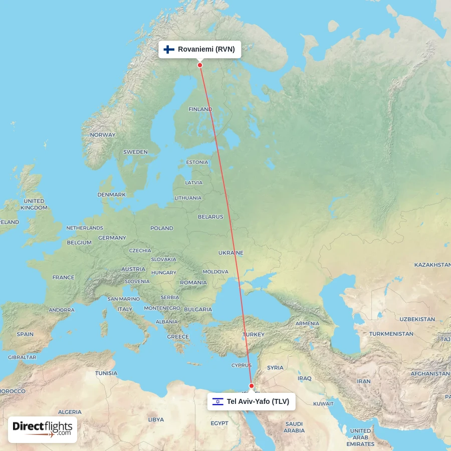 TLV - RVN route map