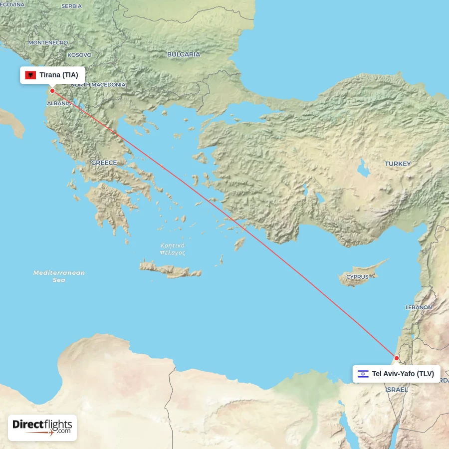 TLV - TIA route map