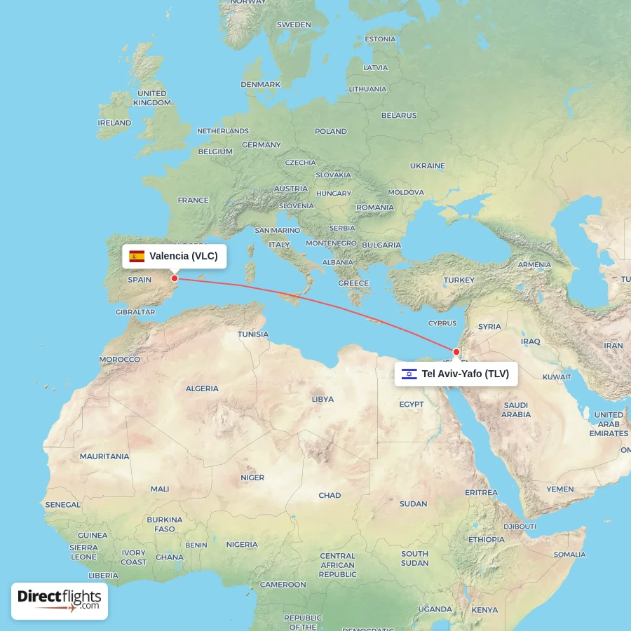 TLV - VLC route map