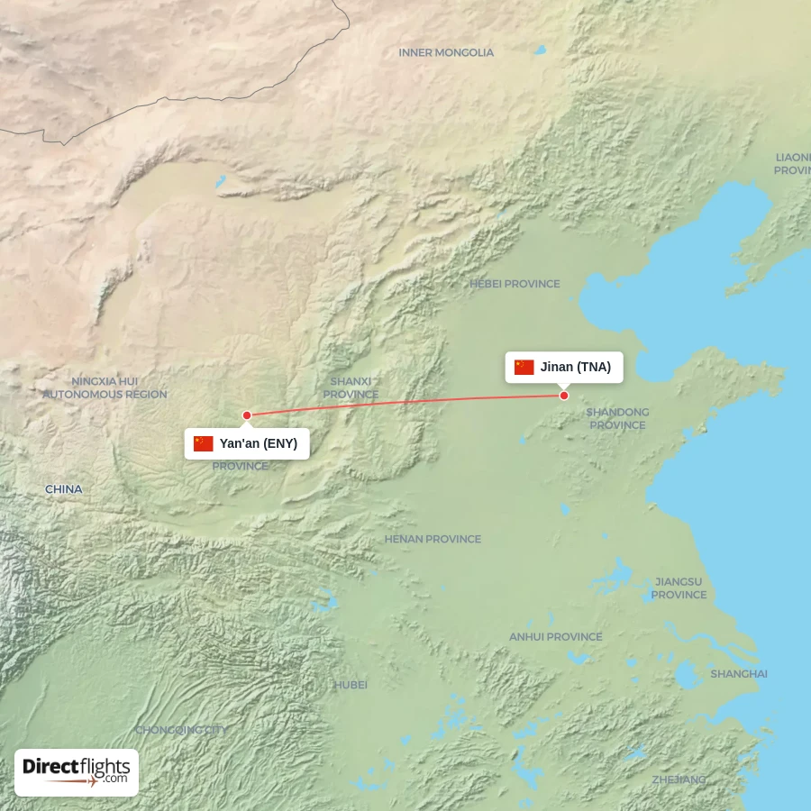 TNA - ENY route map