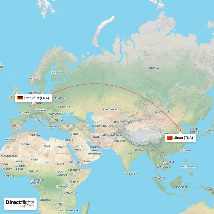 TNA - FRA route map