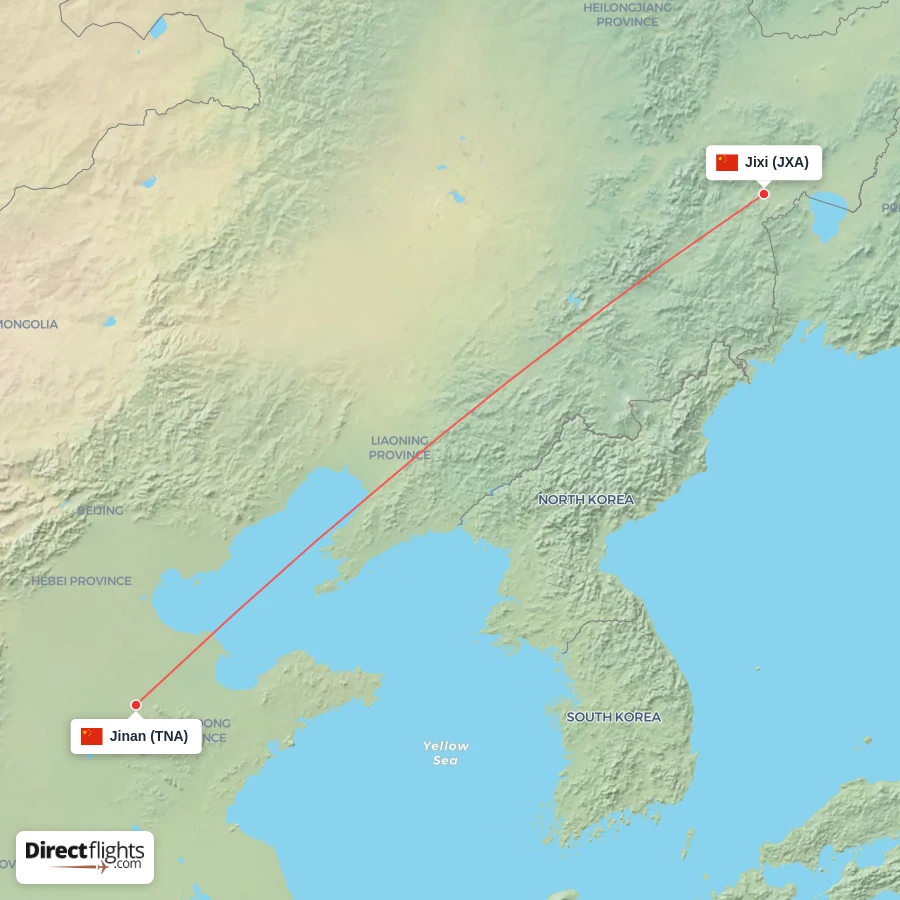 TNA - JXA route map