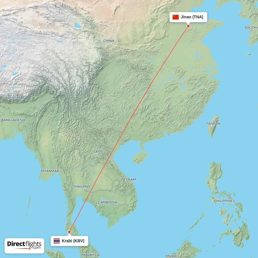 TNA - KBV route map