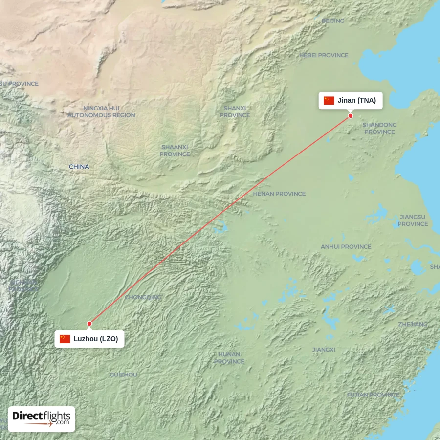TNA - LZO route map