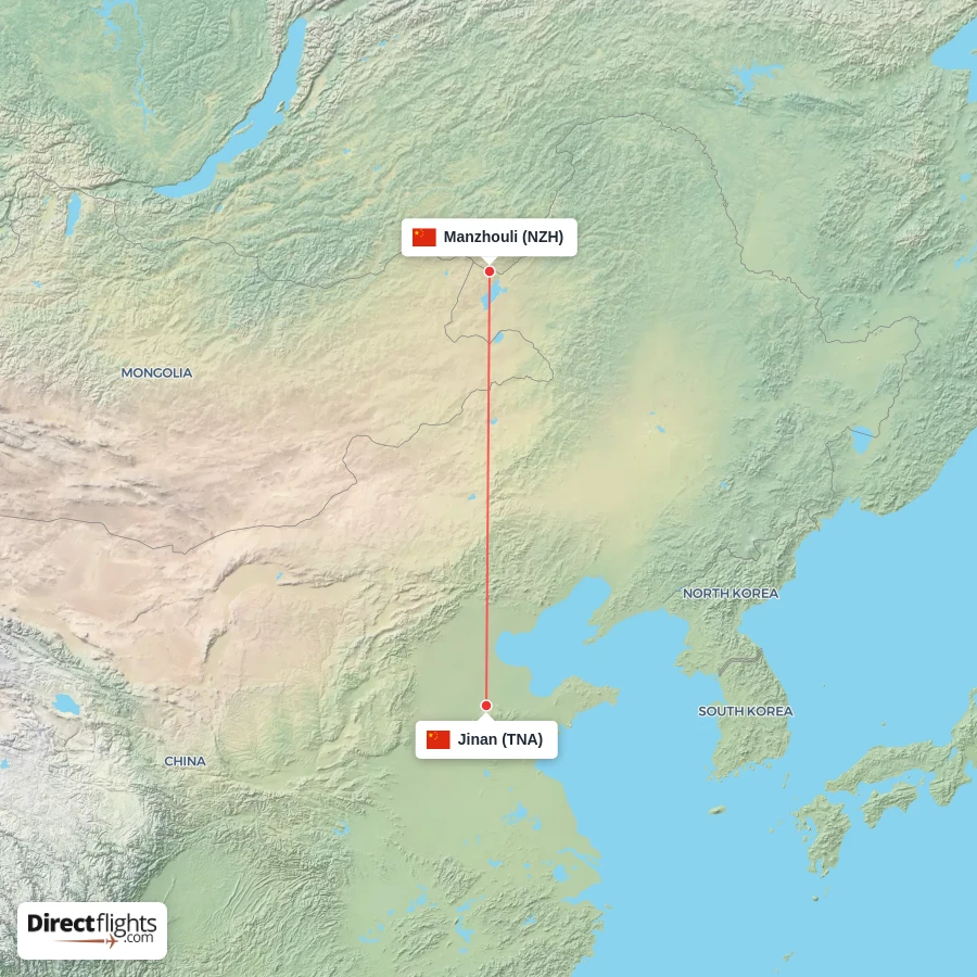 TNA - NZH route map