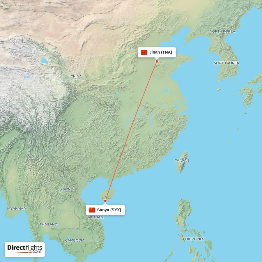 TNA - SYX route map