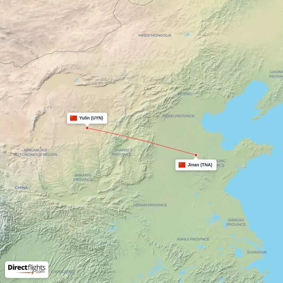 TNA - UYN route map