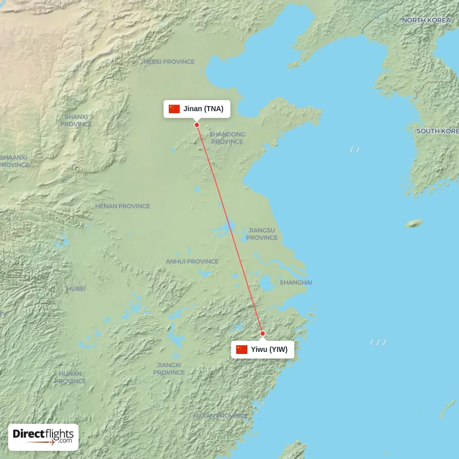 TNA - YIW route map