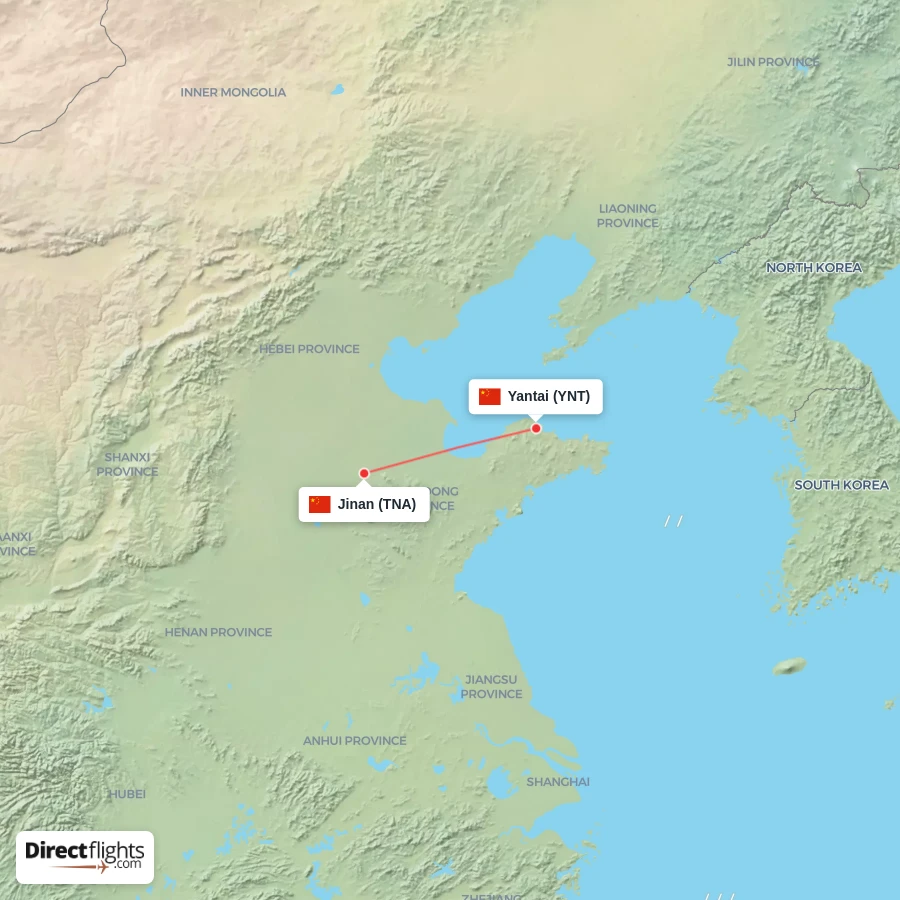 TNA - YNT route map