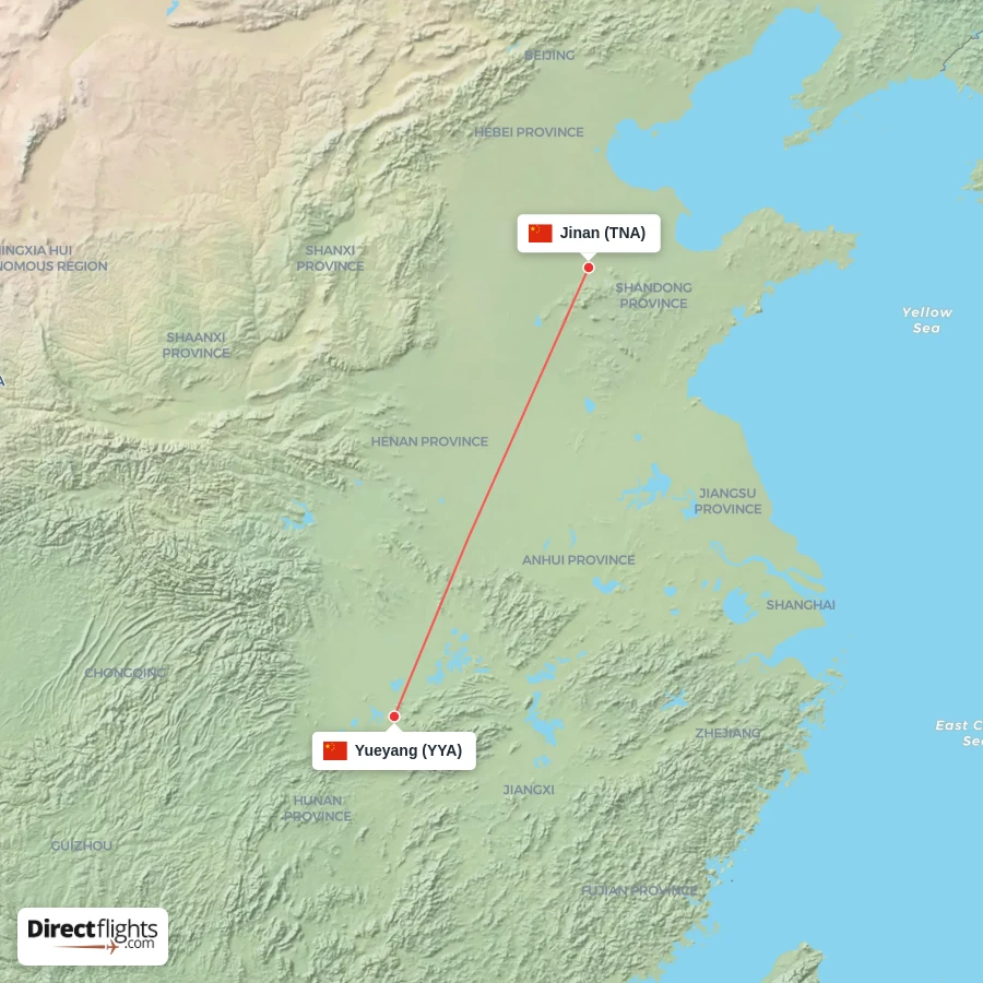 TNA - YYA route map