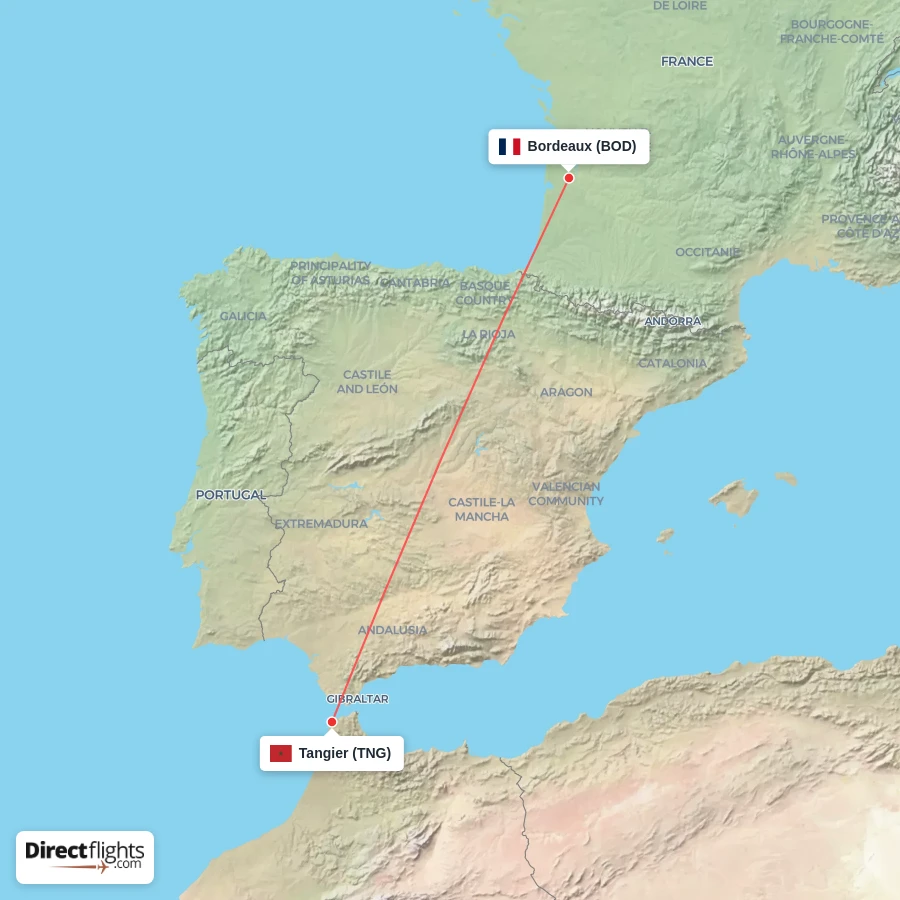 TNG - BOD route map