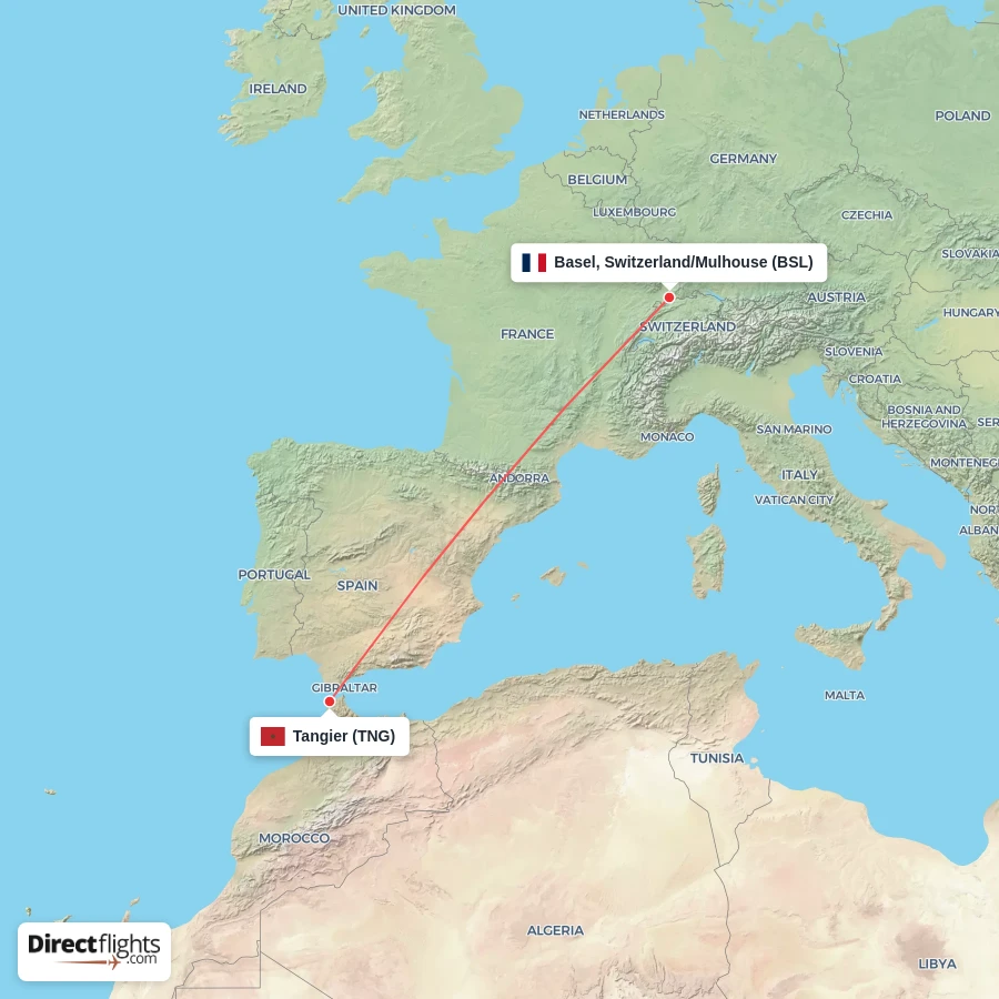 TNG - BSL route map