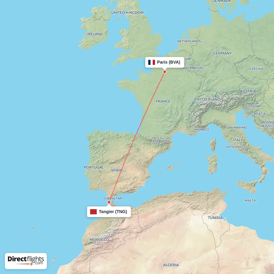 TNG - BVA route map