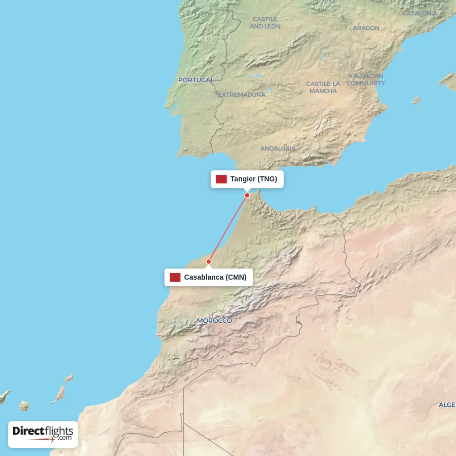 TNG - CMN route map