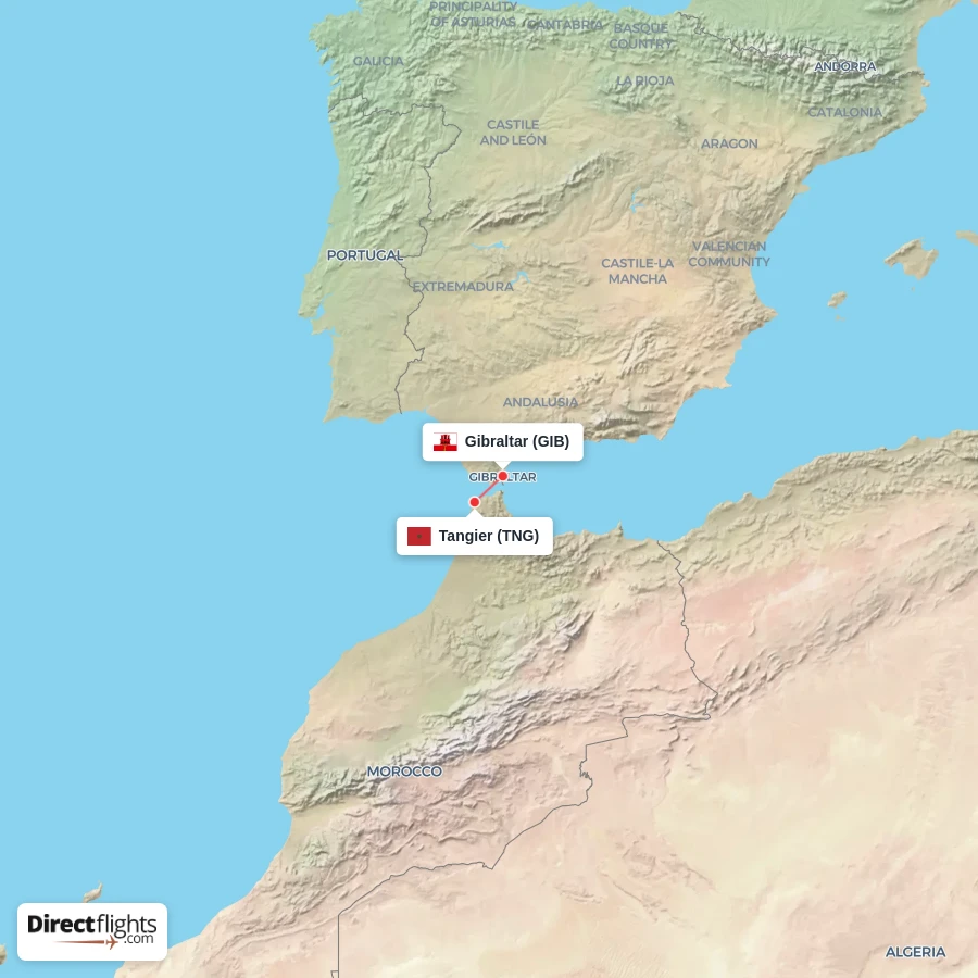 TNG - GIB route map