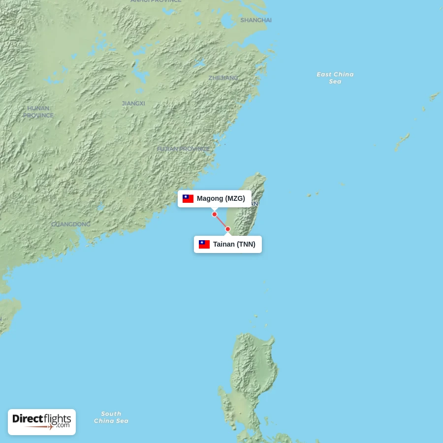 TNN - MZG route map