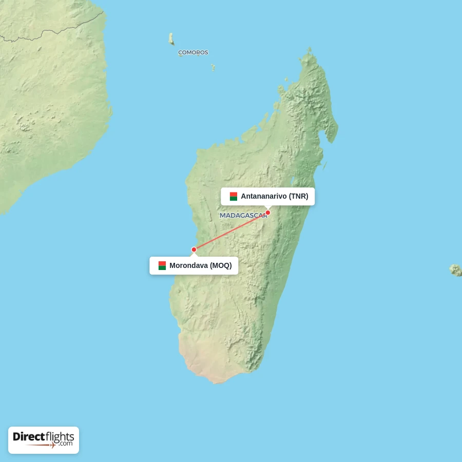 TNR - MOQ route map