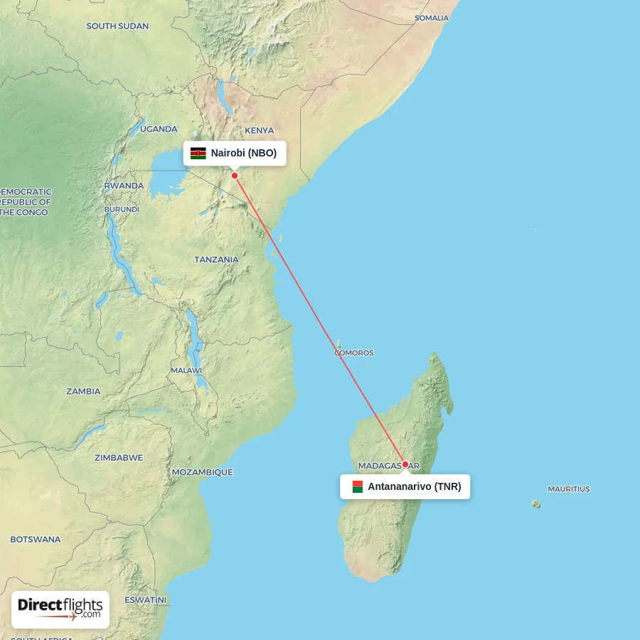 TNR - NBO route map