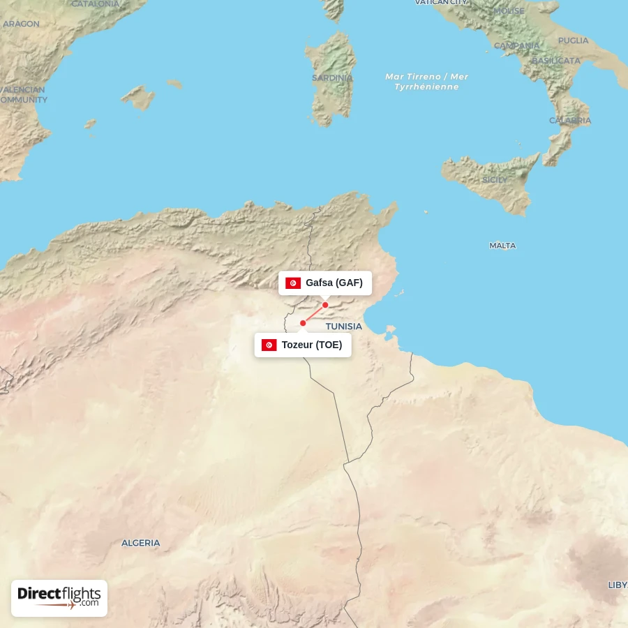 TOE - GAF route map