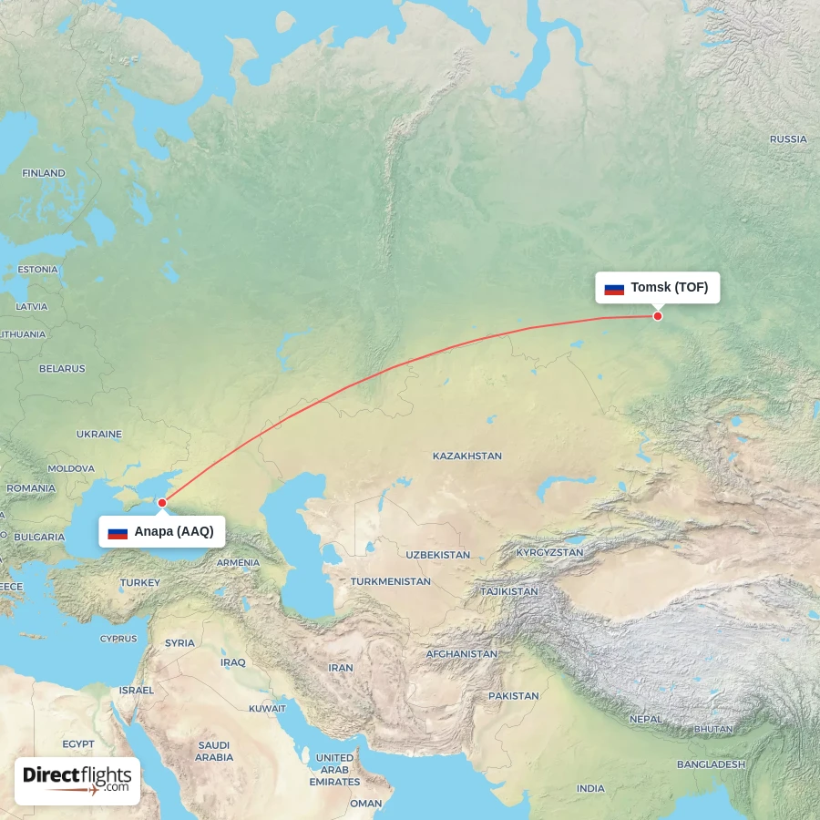 TOF - AAQ route map
