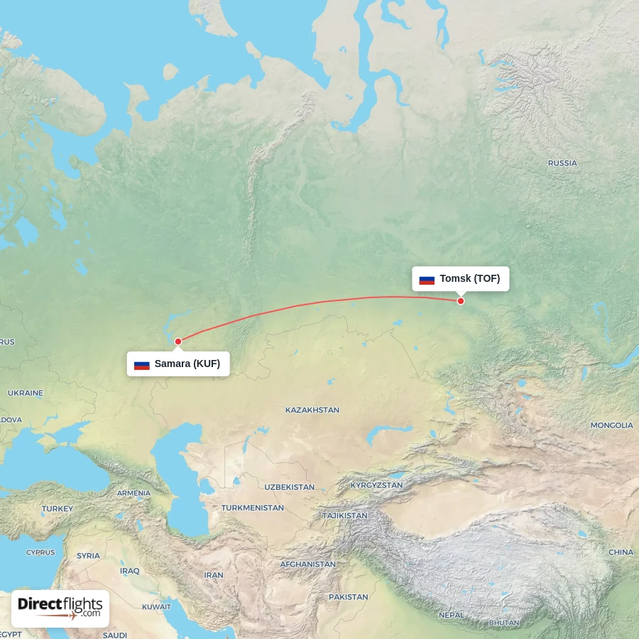 TOF - KUF route map