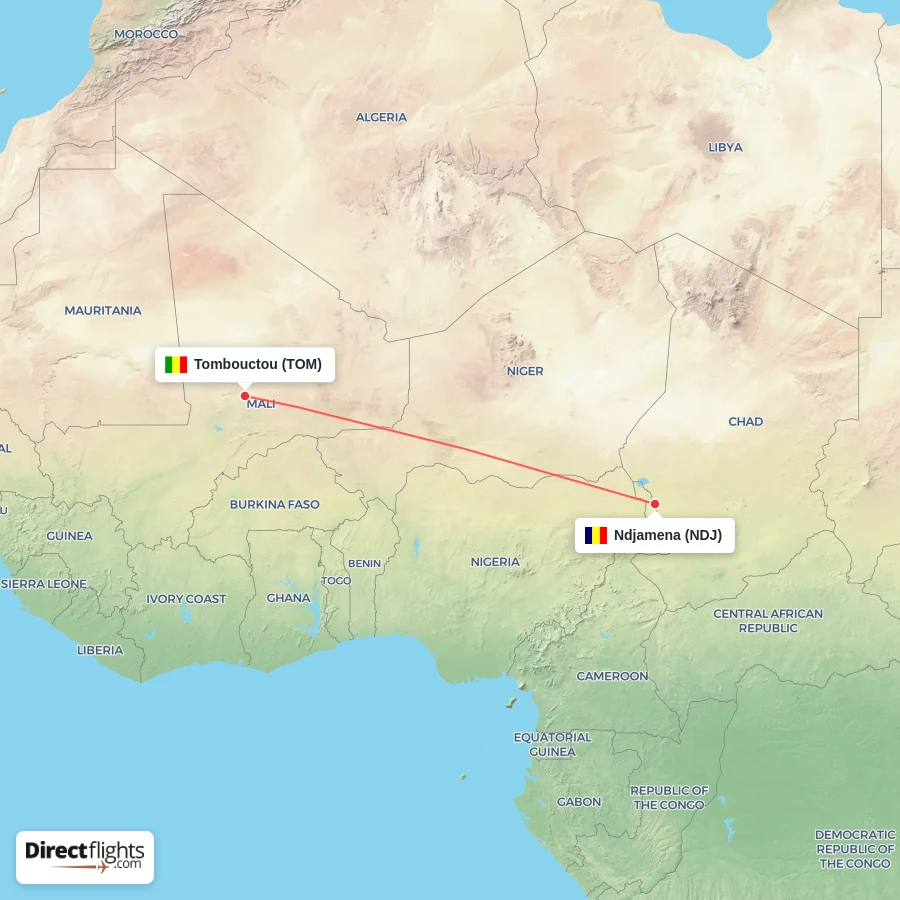 TOM - NDJ route map