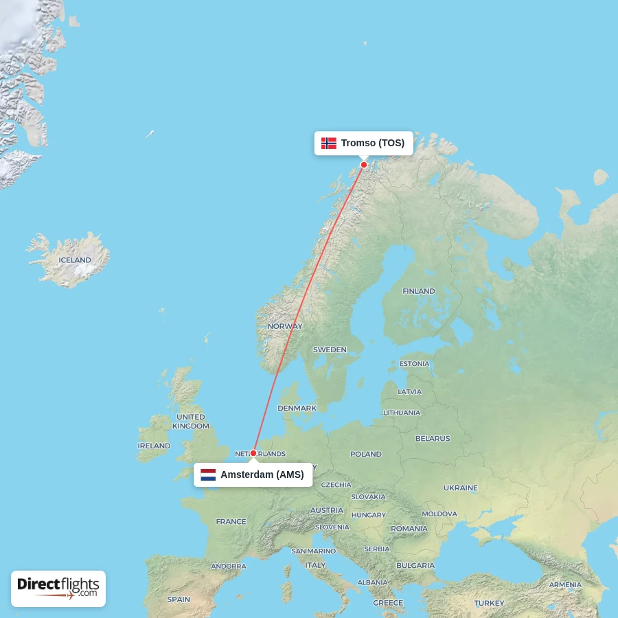 TOS - AMS route map