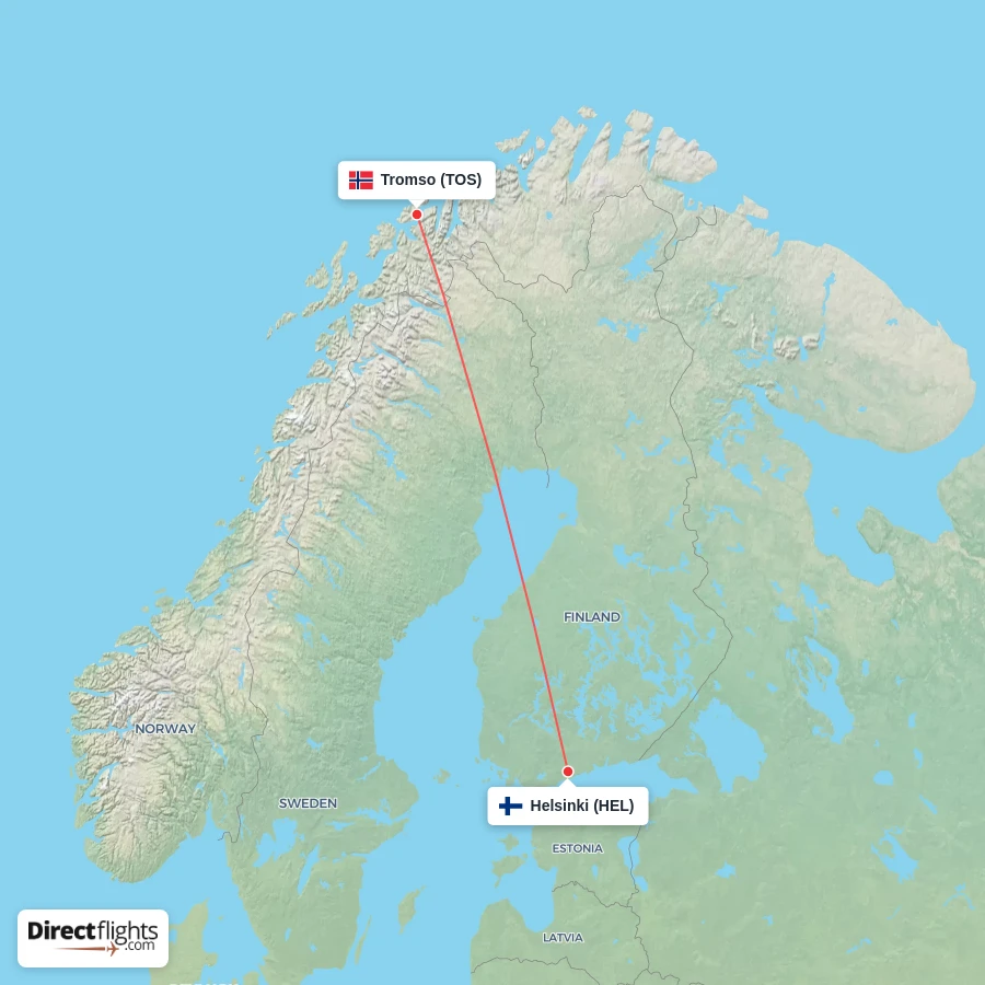TOS - HEL route map