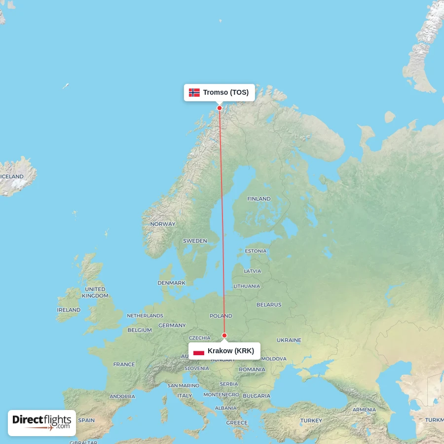 TOS - KRK route map