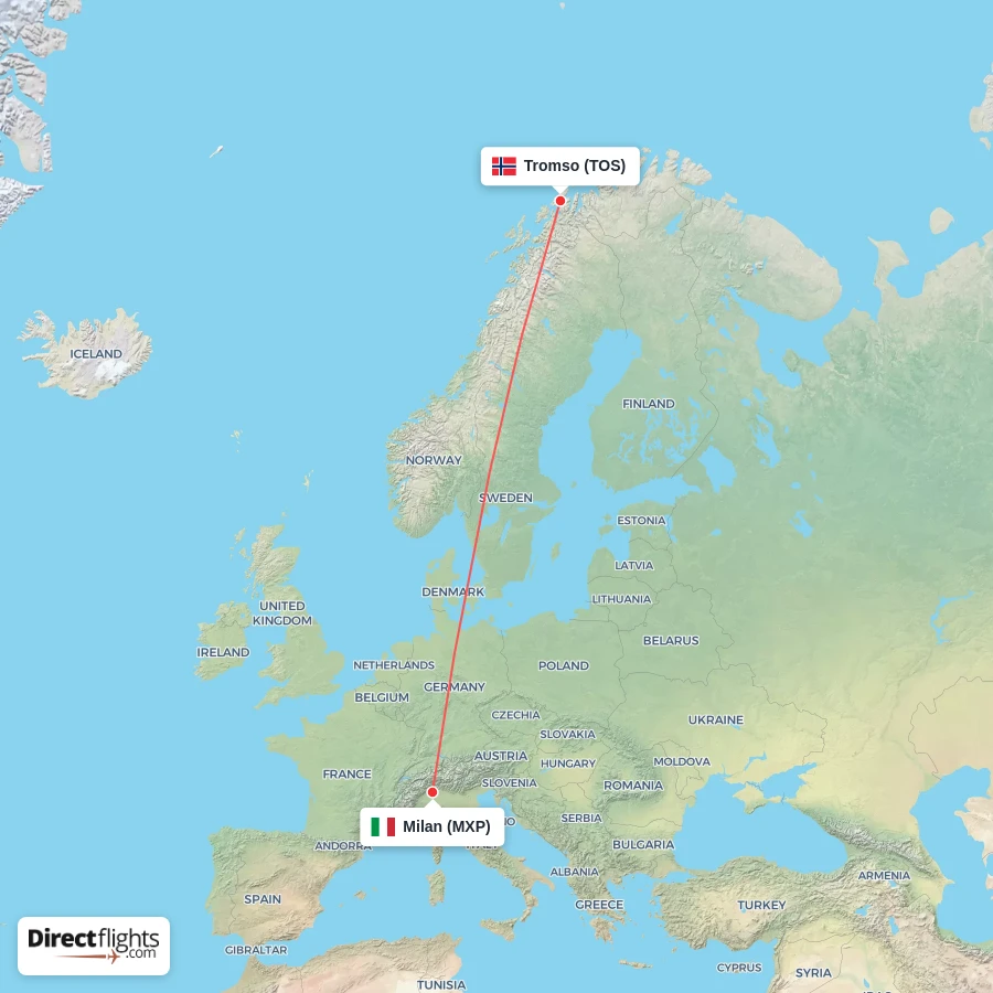 TOS - MXP route map