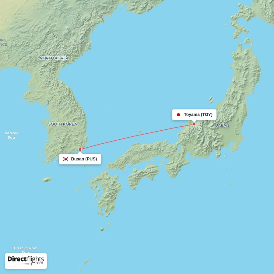 TOY - PUS route map