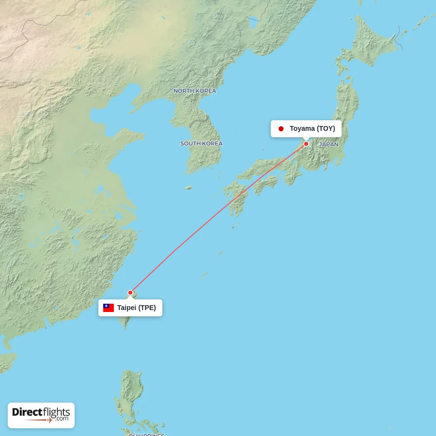 TOY - TPE route map