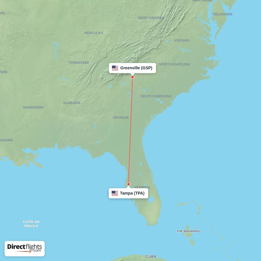 TPA - GSP route map