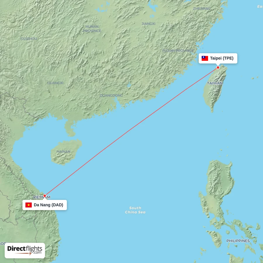 TPE - DAD route map
