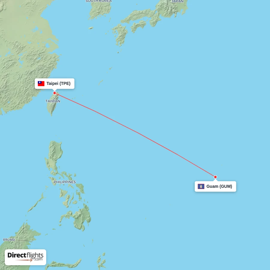 TPE - GUM route map