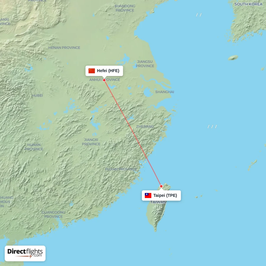 TPE - HFE route map