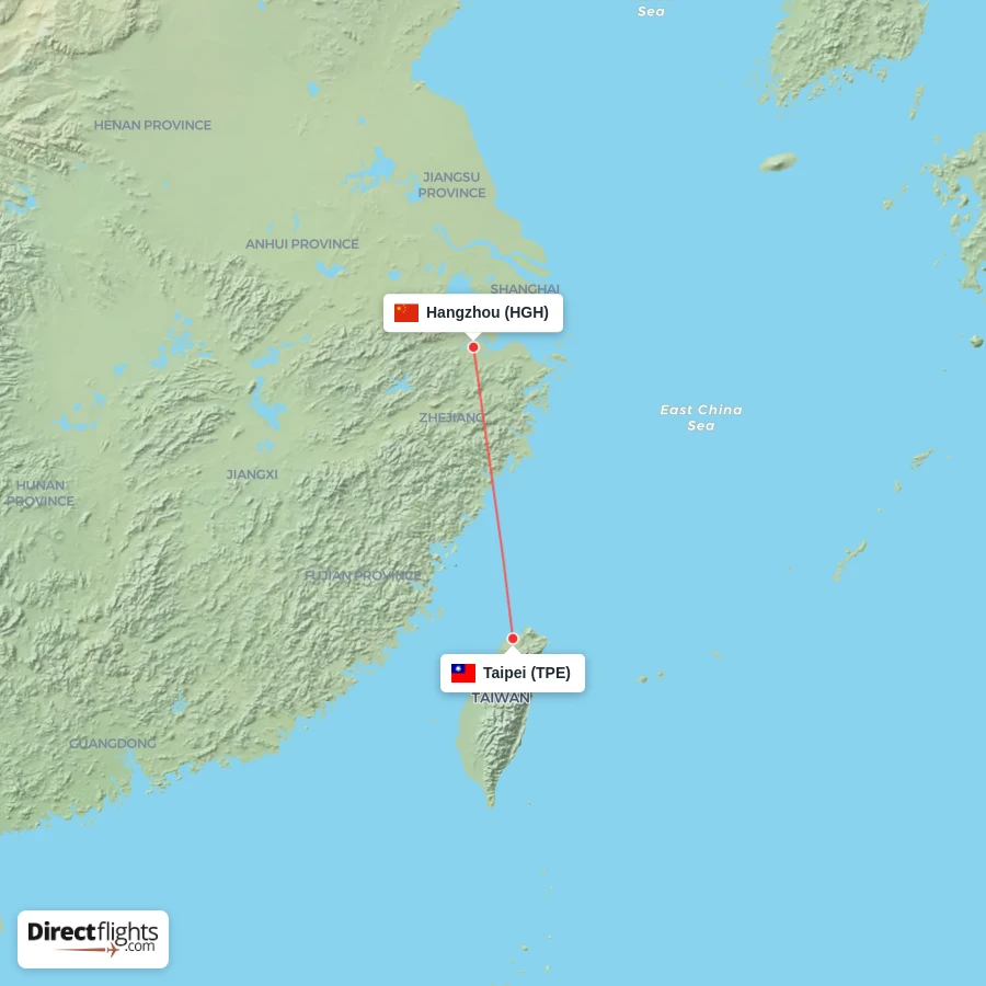 TPE - HGH route map