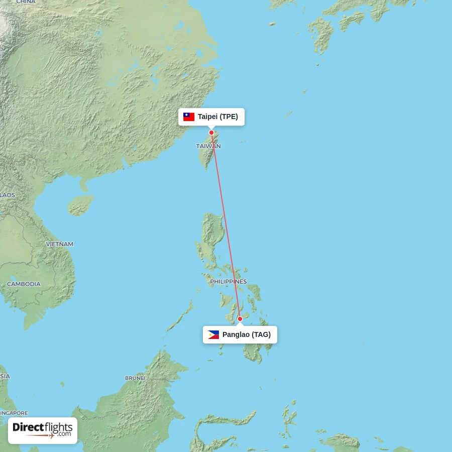 TPE - TAG route map