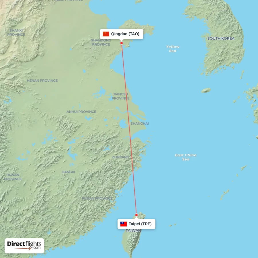 TPE - TAO route map