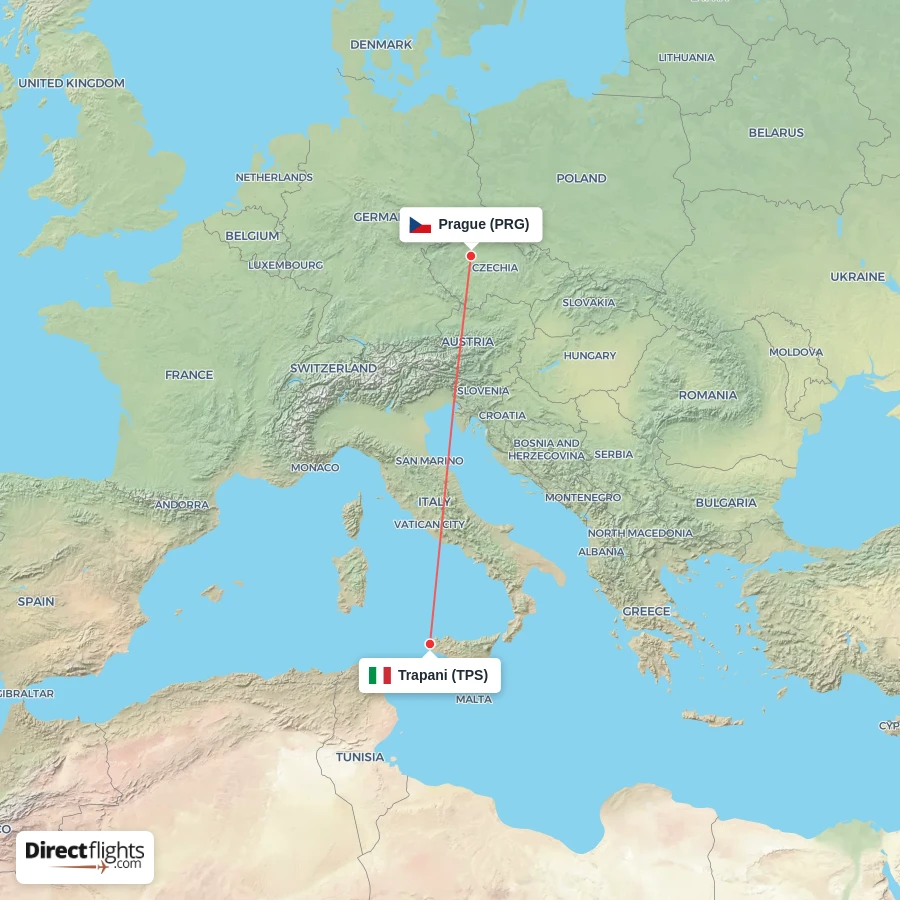 TPS - PRG route map
