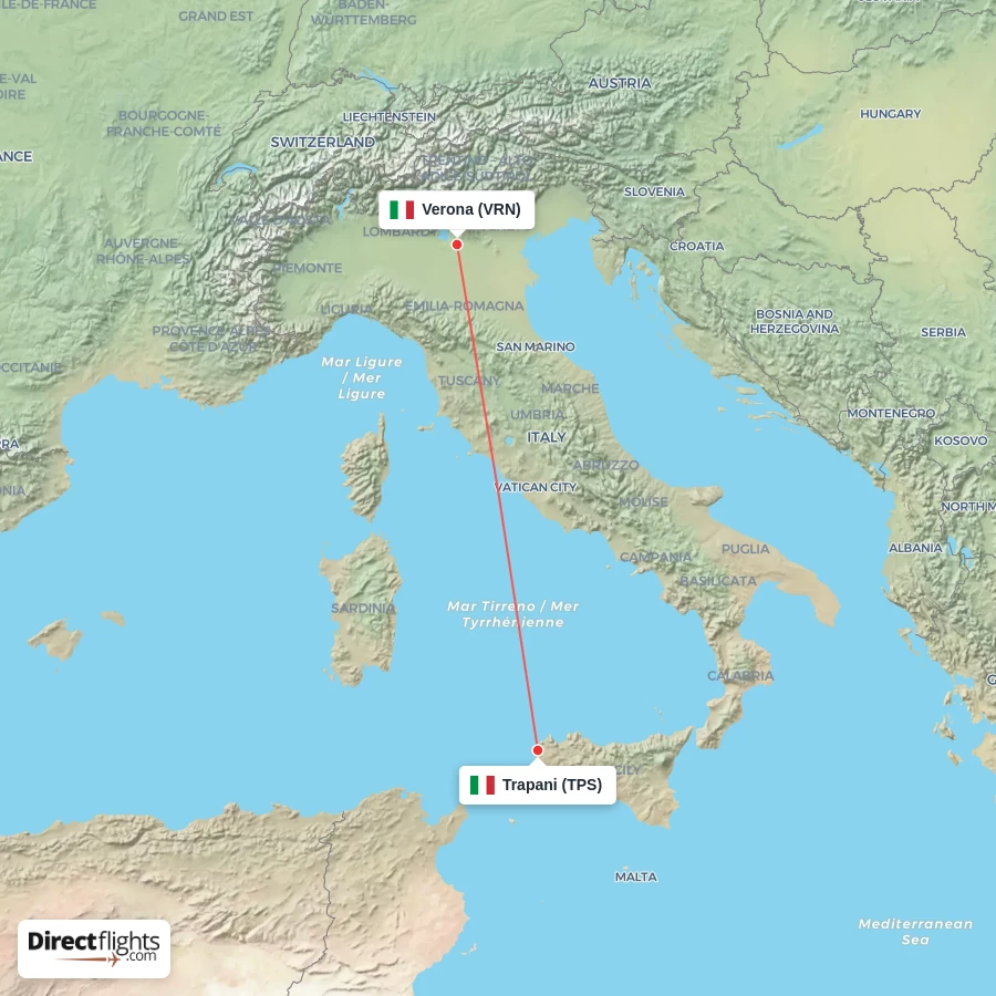 TPS - VRN route map